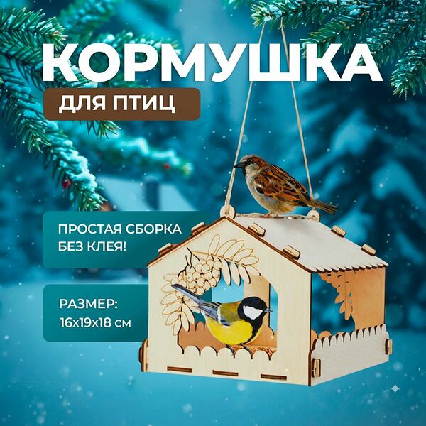 Кормушка для птиц сборная, в ассортименте