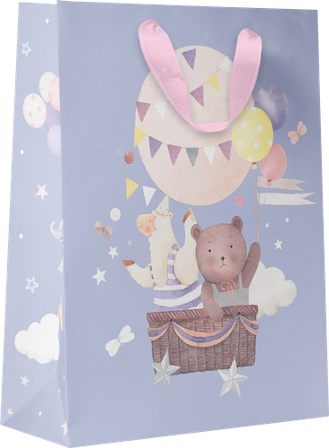 

Пакет подарочный Kids 31,5х25,5х11см, с блестками, в ассортименте