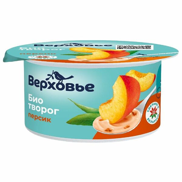 Биотворог Верховье Персик 4.2% 120г