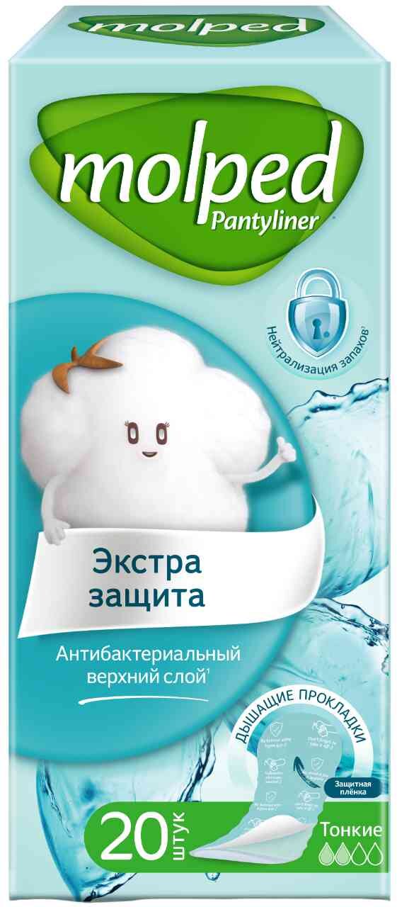 

Прокладки ежедневные Molped Экстра защита 20 шт.