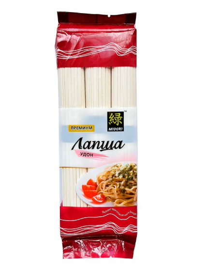 

Лапша Midori Премиум Удон пшеничная 300 г дизайн упаковки в ассортименте