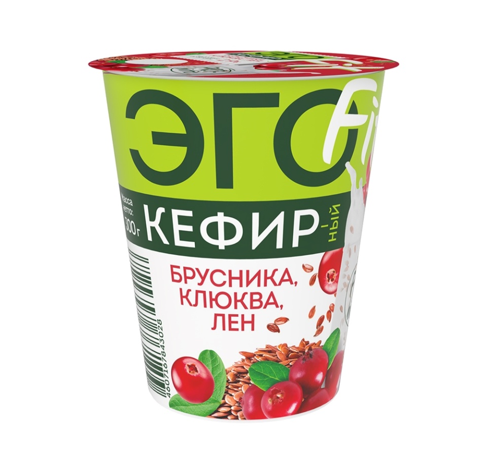

Продукт кефирный Эго Брусника-клюква-лён 2.9% 300 г