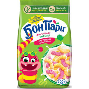 Готовый завтрак Бон Пари Фруттифан. Змейки зерновой обогащ кальцием 200 г