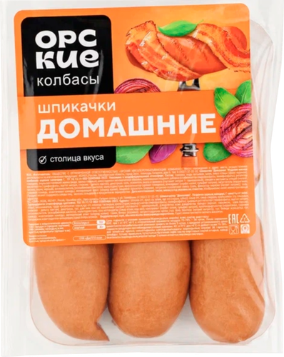 

Шпикачки Орские Колбасы Домашние 500 г