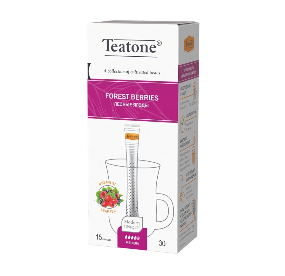 

Чайный напиток Teatone Forest Berries Лесные ягоды в стиках 15 шт. x 2 г