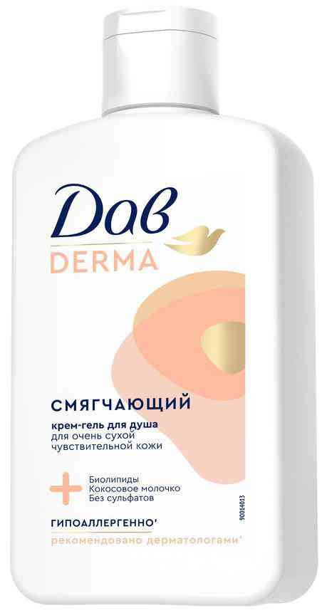 

Крем-гель для душа Дав Derma смягчающий для очень сухой и чувствительной кожи 280 мл