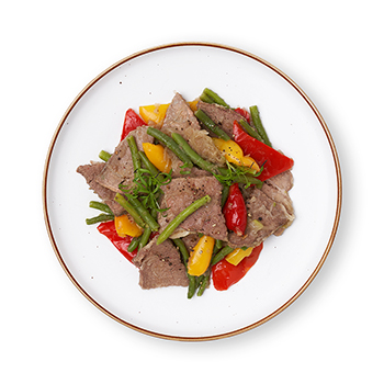 

Говядина с овощами Россия вес