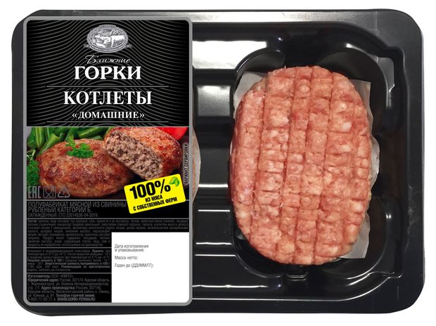 

Котлеты из свинины Ближние Горки Домашние охлажденные 400 г