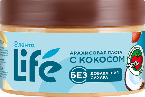 Паста арахисовая Лента Life с кокосом