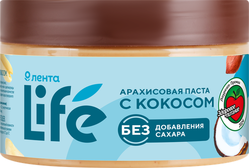 

Паста арахисовая Лента Life с кокосом