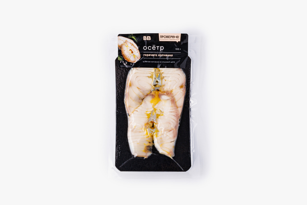 

Осетр горячего копчения 100 г