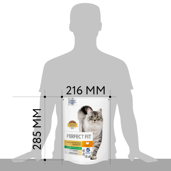 

Сухой корм Perfect Fit Sensitive Индейка для взрослых кошек с чувствительным пищеварением 650 г