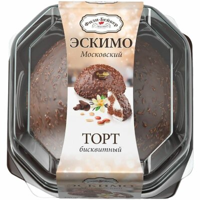 Торт Фили-Бейкер Эскимо Московский бисквитный 450 г