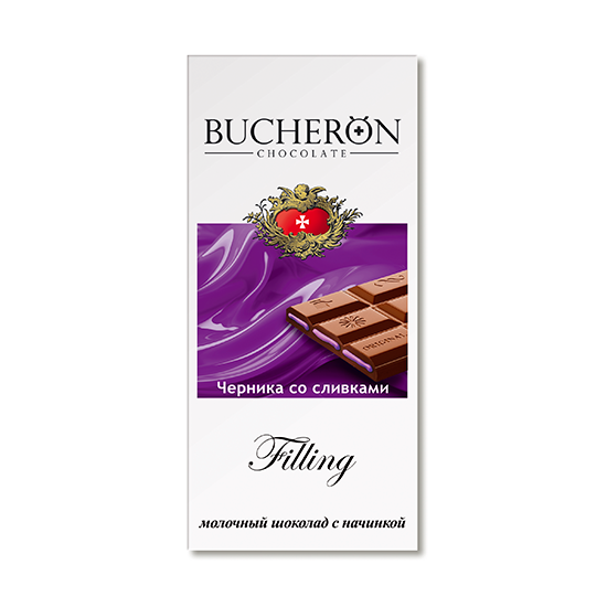 

Шоколад молочный Bucheron Filling с начинкой со вкусом черника со сливками 85 г
