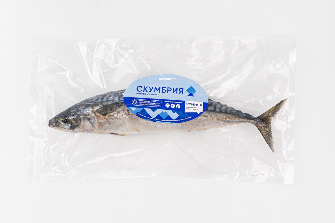 

Скумбрия 300/600 ВкусВилл замороженная вес