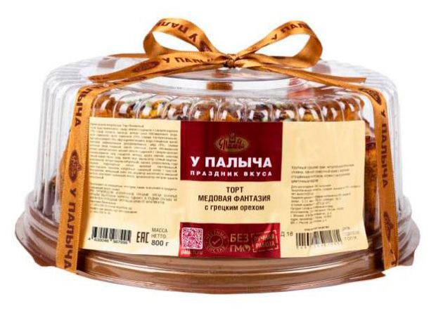 

Торт Медовая фантазия У Палыча с грецким орехом, 800 г