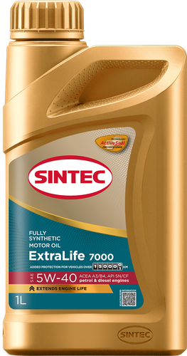 

Моторное масло Sintec ExtraLife 7000 5W-40 A3/B4 SN/CF