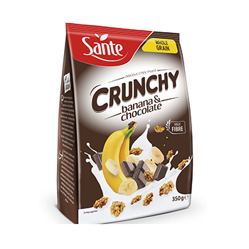 

Хлопья овсяные Sante банан и шоколад 350 г