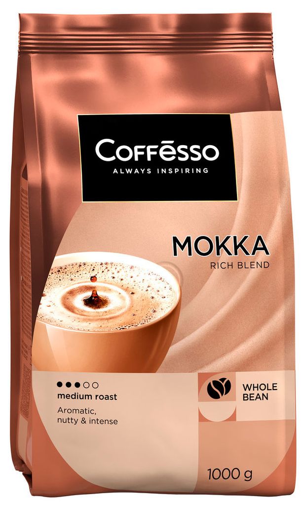 

Кофе в зернах Coffesso Mokka жареный 1 кг