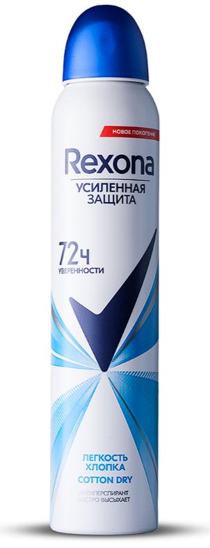

Антиперспирант аэрозоль Рексона Легкость хлопка 200 мл