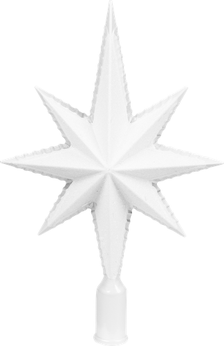 

Верхушка для елки Homeclub Звезда 23.5 см с глиттером 1 шт. дизайн в ассортименте