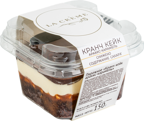 

Пирожное La Creme Кранч кейк арахис-карамель, 150 г