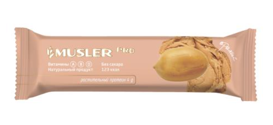 

Батончик ореховый Musler Pro Арахис 60 г