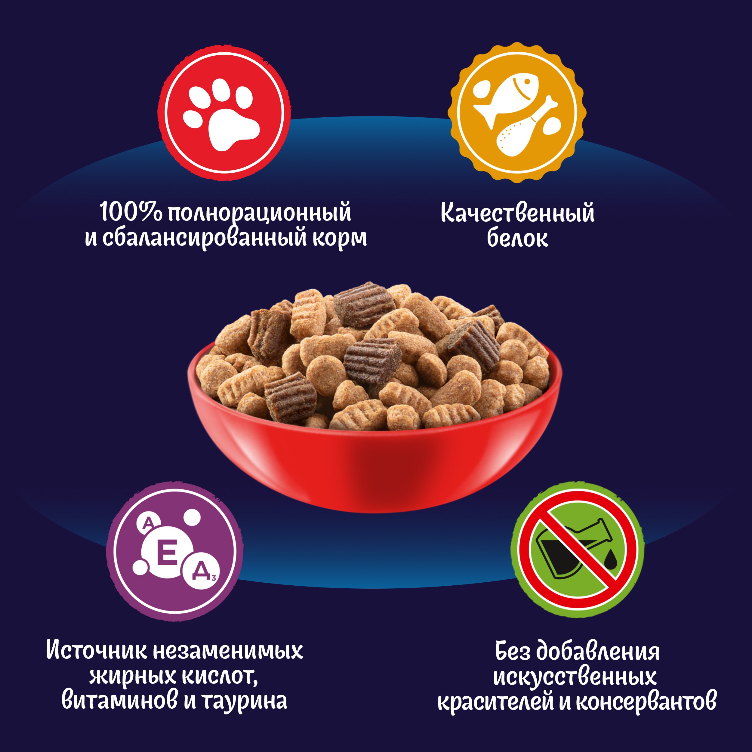 

Сухой корм Felix Двойная вкуснятина для взрослых кошек с мясом 10 кг