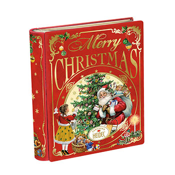 

Шоколад молочный Heidel Weihnachts-Nostalgie в металлической коробке в форме книги 80 г