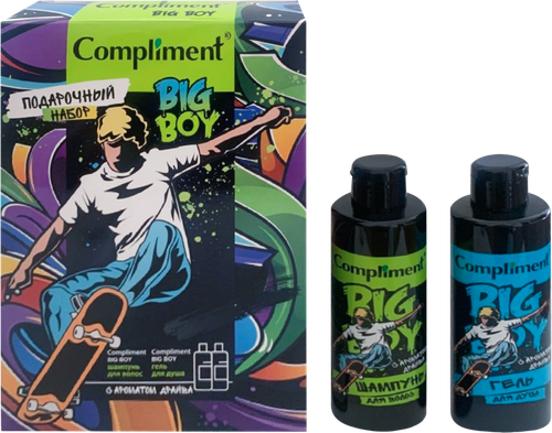 

Набор подарочный Compliment Big Boy: шампунь для волос 200 мл, гель для душа 200 мл