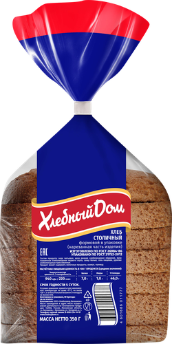 

Хлеб Хлебный дом Столичный формовой в нарезке 350 г
