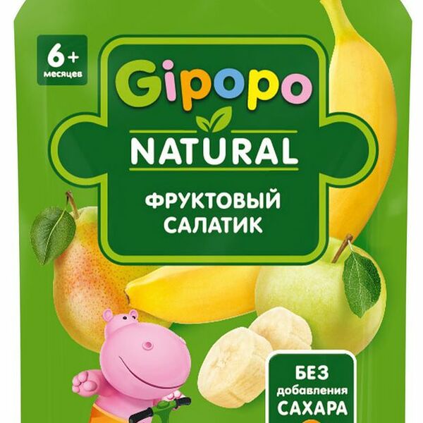 Фруктовый салатик Gipopo пюре детское с 6 месяцев 90 г