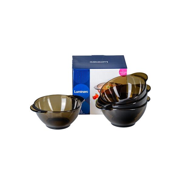 Набор бульонниц стекл дымчатых 4 шт артP7519 560 мл/13,5*7см