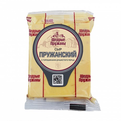 

Сыр Щедрые Пружаны Пружанский с горошинами душистого перца 50% 200 г