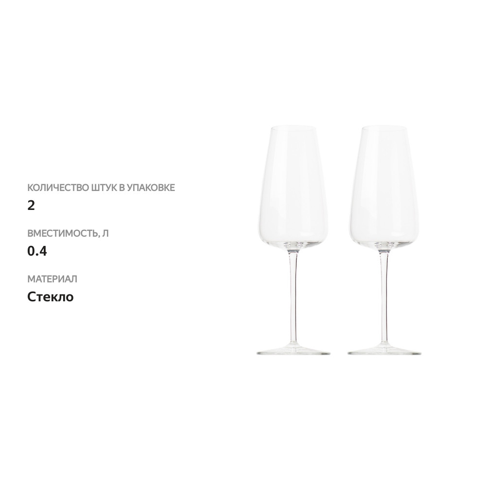 

Бокалы Luigi Bormioli для вина Talismano Prosecco 400 мл 2 шт.