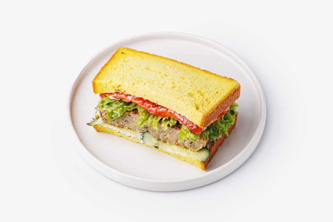 

Сэндвич ВкусВилл Сандо с рыбной котлетой и соусом Тар-тар 140 г