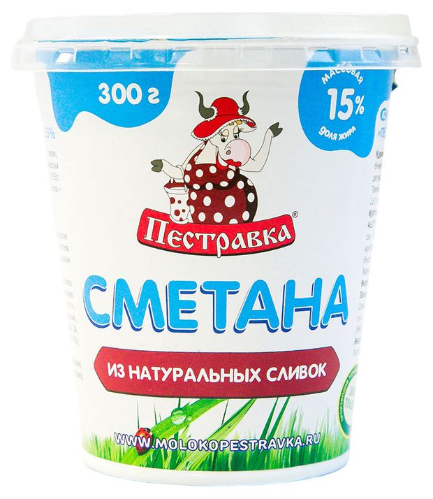 

Сметана Пестравка 15% 300 г