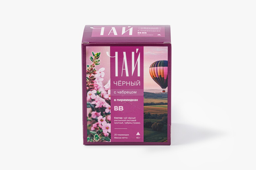 

Чай черный ВкусВилл с чабрецом в пирамидках 40 г