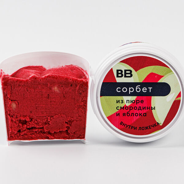 Сорбет из пюре смородины и яблока(Продукт замороженный)
