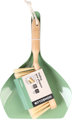 

Набор для уборки Homeclub Bamboo, совок со сметкой, бамбук, металл, Арт. B8010A