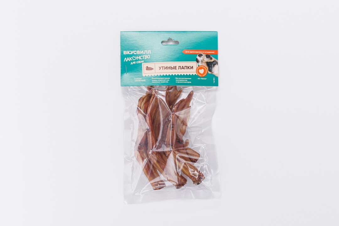 

Лакомство для собак ВкусВилл "Утиные лапки"