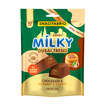 

Шоколад Snaq Fabriq Milky Dubai Trend с фундуком и хрустящим тестом без сахара 130 г