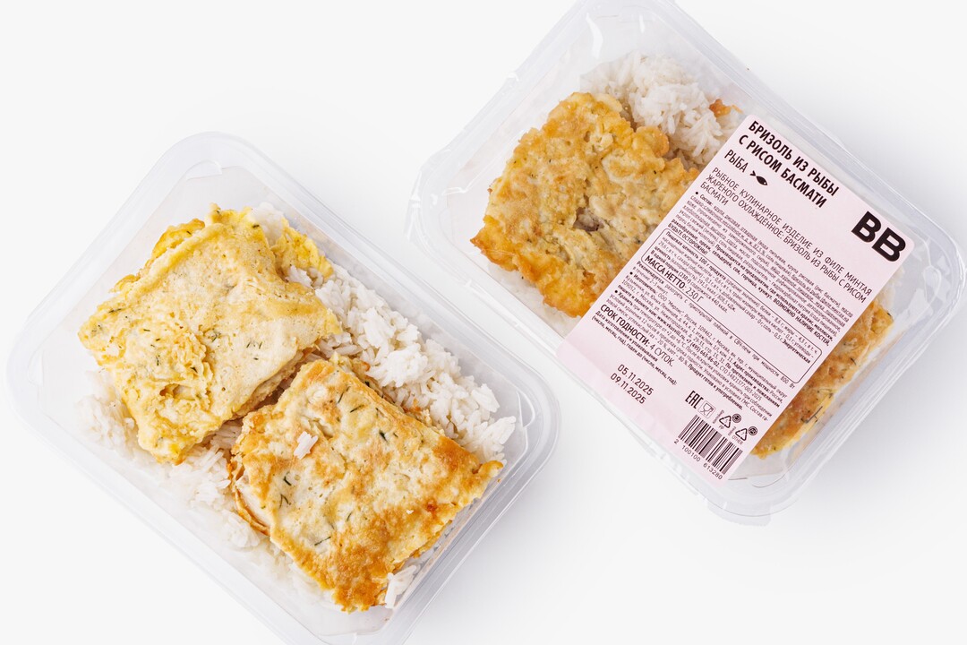 

Бризоль из рыбы с рисом басмати 230 г