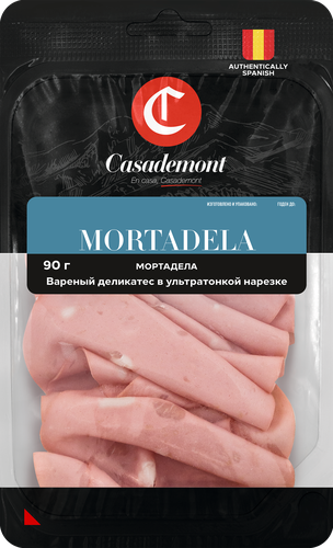 

Колбаса вареная Casademont Mortadella нарезка 90 г