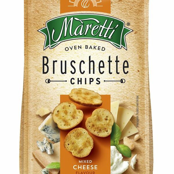 Сухарики пшеничные Maretti Bruschette chips Mixed cheese 70 г