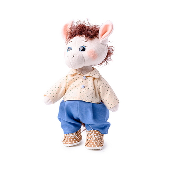 

Интерьерная кукла Carolon Лошадка мальчик Тедди в одежде вискоза 20 см