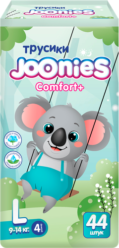 

Подгузники-трусики детские Joonies Comfort L 9–14 кг 44 шт.