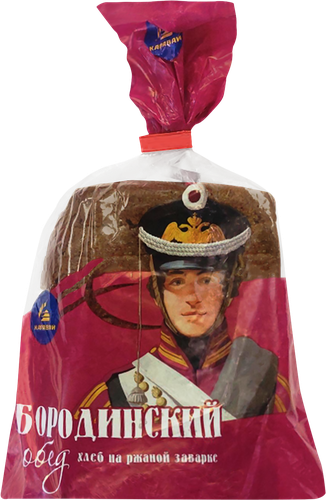 

Хлеб Каравай Бородинский обед на закваске в нарезке 350 г