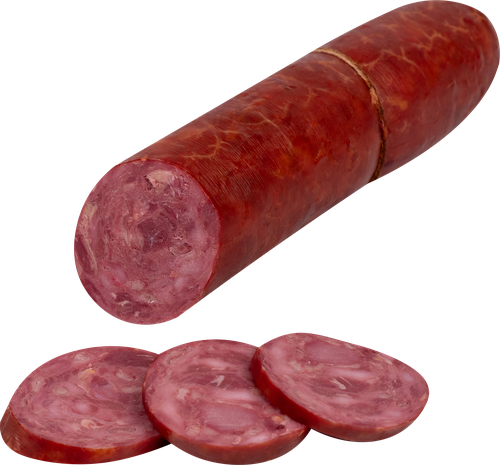 

Колбаса копчено-вареная сервелат говяжий вес