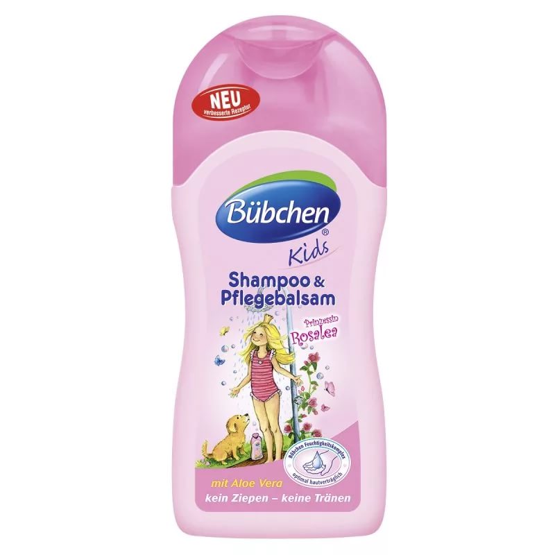 

Детский шампунь и ополаскиватель для волос Bubchen 2 в 1 с волшебным блеском Принцесса Розалея 230 мл